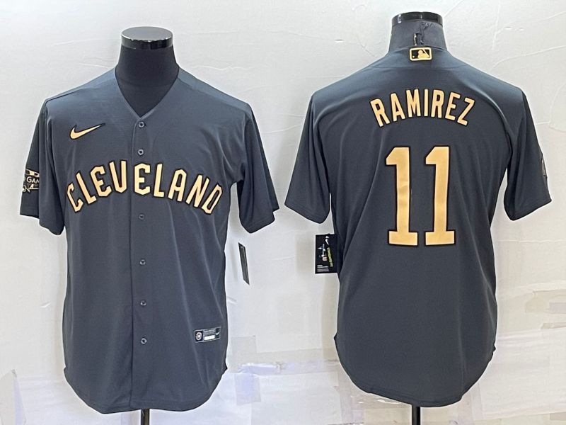 Men Cleveland Indians 11 Ramirez Grey 2022 All Star Game Nike MLB Jersey